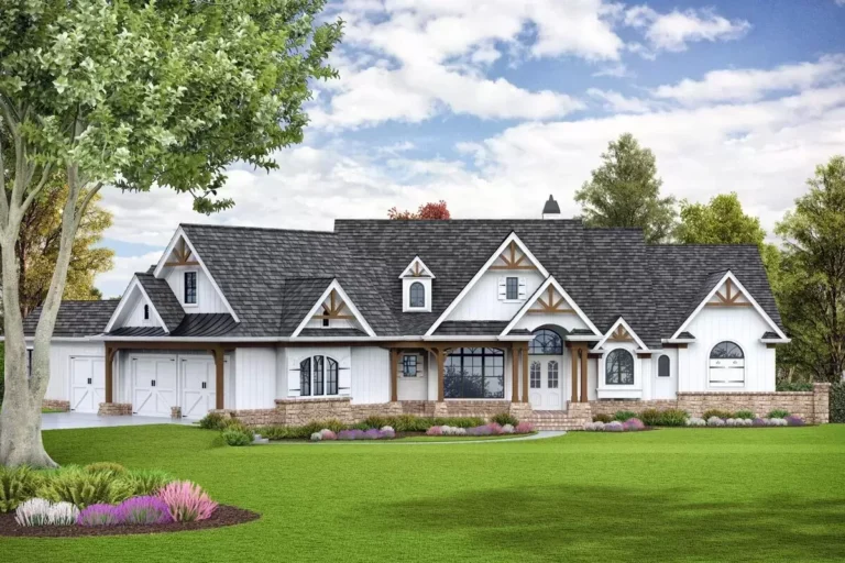 3,773 S.F. Craftsman House Plan with Lower Level Expansion (House Plans)