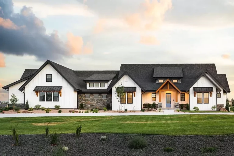 3,224 S.F. Mountain Ranch Home Plan with 3-5 Beds and Theater in Optional Lower Level