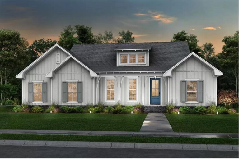Charming Simplicity with A 1,697 S.F. One-Story Haven with a Heartwarming Porch (Floor Plan)