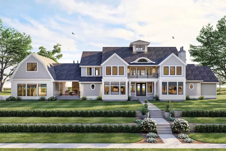 4-Bed Contemporary House Plan Just Over 4000 Square Feet (Floor Plan)