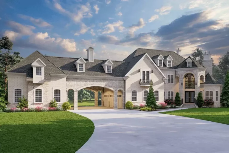 4-Bed French Country House Plan Around 3,000 Square Feet (Floor Plan)