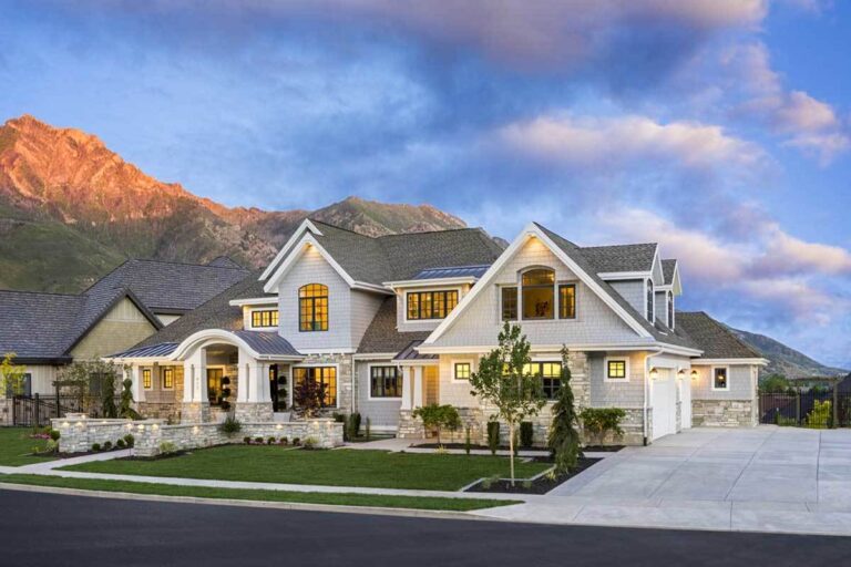 Luxurious Craftsman House Plan with Optional Sports Court (Floor Plan)