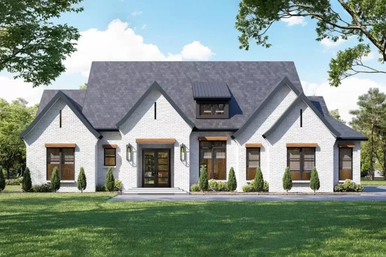 Modern Farmhouse Plan Under 2500 Square Feet With Optional Bonus Room (Floor Plan)