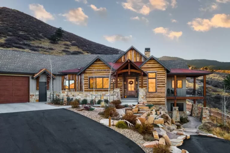 Mountain Modern Home Plan with Studio and Walkout Basement (Floor Plan)