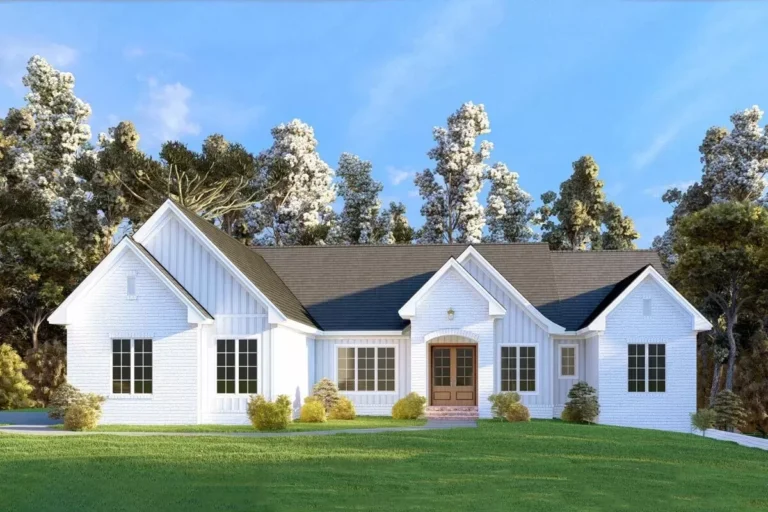 Southern Ranch with Screened Porch and Walk-out Basement (Floor Plan)