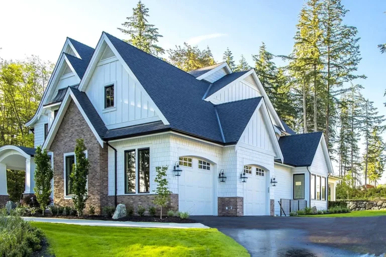 Striking European House Plan with Partially Covered Deck (Floor Plan)