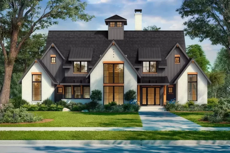 5 Bed Transitional House Plan with Laundry On Both Floors – 4431 Sq Ft (Floor Plan)
