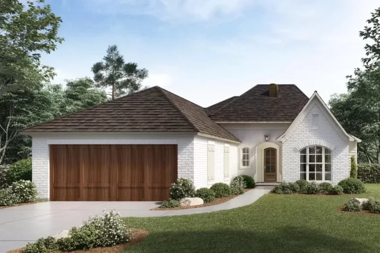 Compact French Country House Plan (Floor Plan)
