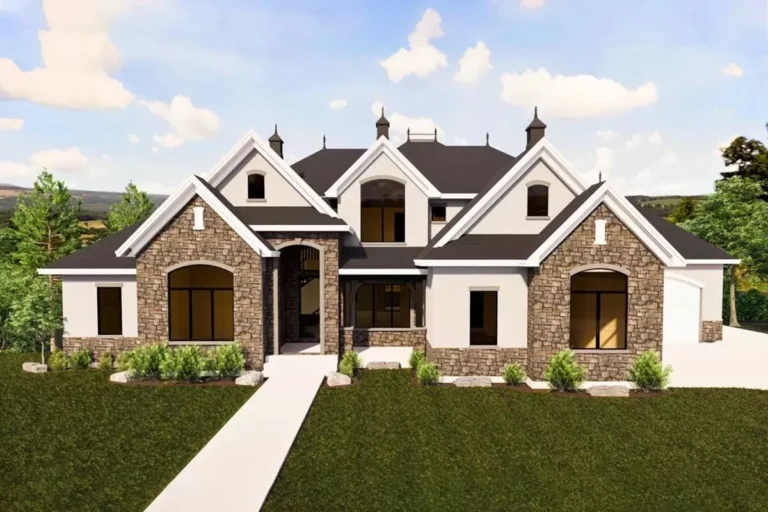 European House Plan with Optional Finished Lower Level (Floor Plan)