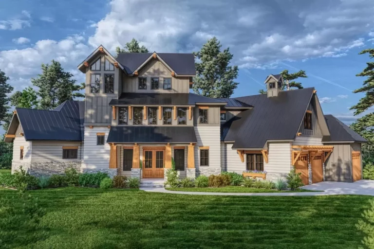 Exclusive Country Craftsman Plan with 3rd Floor Eagle's Nest (Floor Plan)