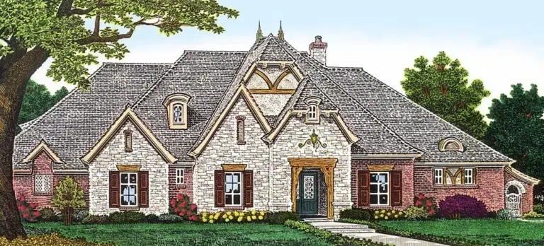 Stately French Country Home with a Luxurious Master Suite (Floor Plan)