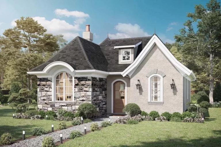 One Bed European Cottage or Guest House (Floor Plan)