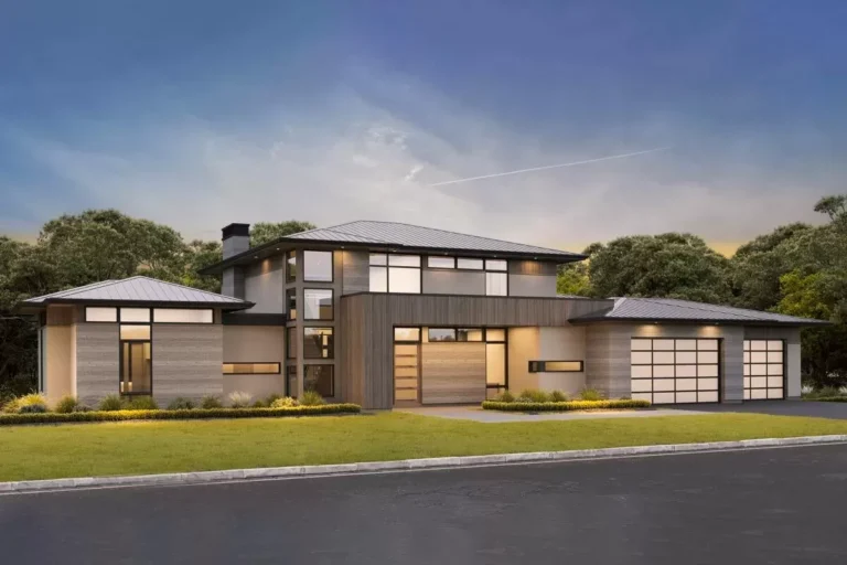 Sleek Contemporary House Plan Under 3500 Square Feet with Lower Level Expansion (Floor Plan)