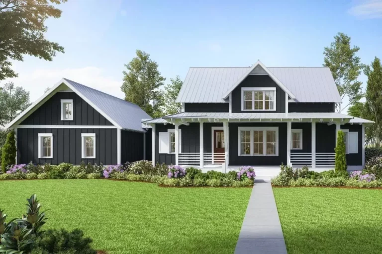 Sweet Little Farmhouse with Wood Beams (Floor Plan)