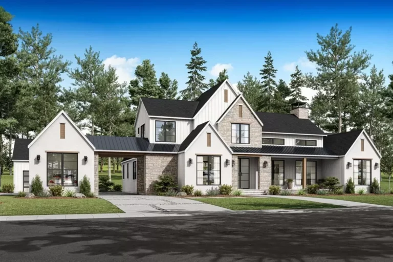 2-Story Modern Farmhouse with Clerestory Windows – 3524 Sq Ft (Floor Plan)