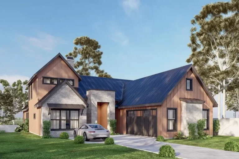3 Bed Modern Hill Country House Plan Under 2500 Square Feet (Floor Plan)