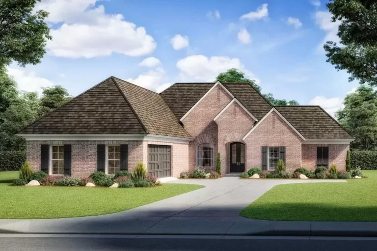 4-Bed Exclusive House Plan with Optional Bonus Room over Garage (Floor Plan)