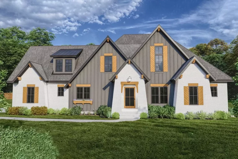 4 Bed New American Masterpiece-of-a-Home-Plan Under 3700 Square Feet (Floor Plan)