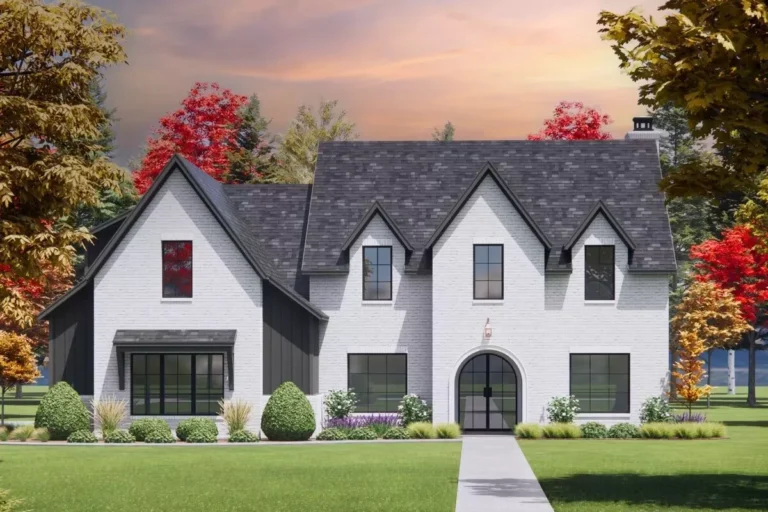 French Country House Plan with Split Bed Layout and a Flex Room – 3228 Sq Ft (Floor Plan)