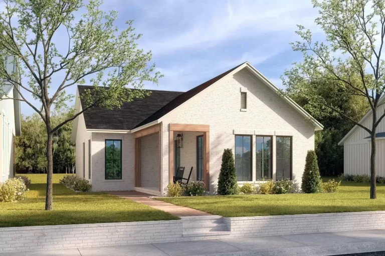 Modern Cottage House Plan Just Under 1200 Square Feet (Floor Plan)