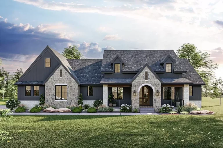 Modern Cottage with Under 2700 Square Feet Giving You One-Level Living (Floor Plan)