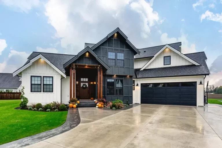 Transitional 3-Bedroom Modern Farmhouse with 2-Car Angled Garage (Floor Plan)