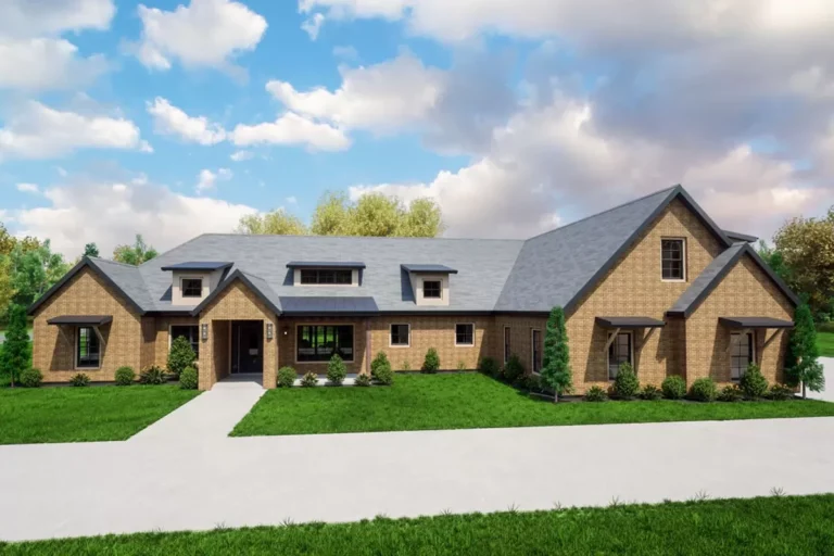 2-Story Southern Home Plan with Main Floor Master and Flex Room – 3786 Sq Ft (Floor Plan)