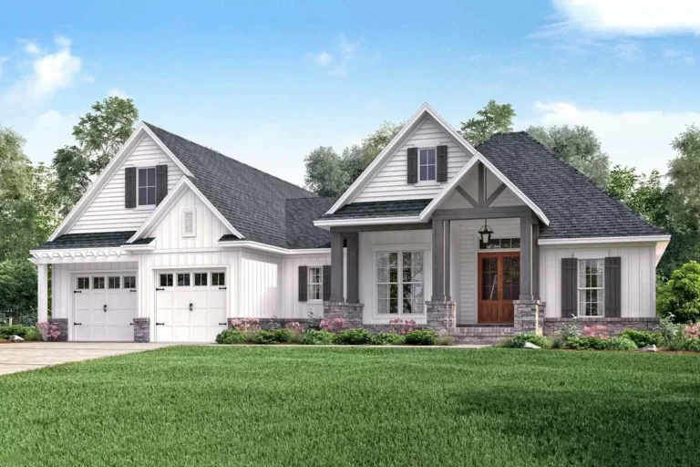 3 Bed Contemporary Craftsman with Bonus Over Garage – 2073 Sq Ft (Floor Plan)