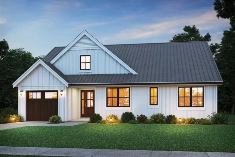 3-Bed Cottage Home Plan with Pocket Office and Outdoor Back Porch- 1,971 Sq Ft (Floor Plan)