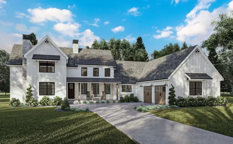 Five Bedroom Modern Farmhouse with In-law Suite (Floor Plan)