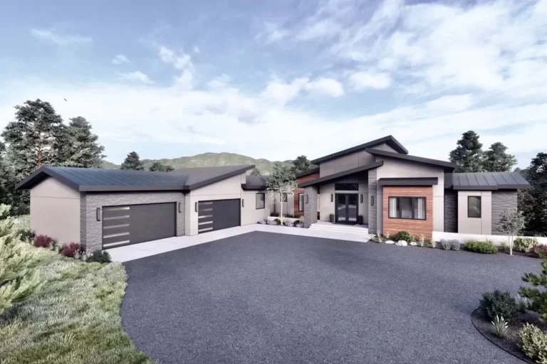 Modern Mountain House Plan with Vaulted Open Floor Plan and Expansion Below – 2613 Sq Ft (Floor Plan)