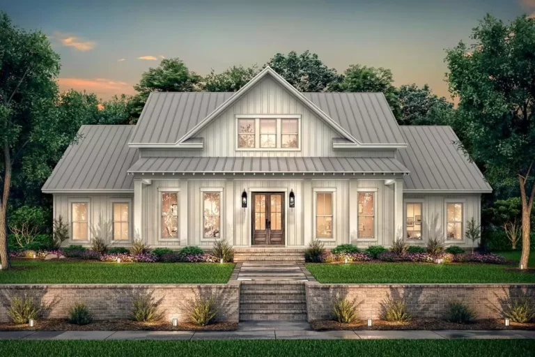 Sophisticated 4-Bedroom Modern Farmhouse Plan – 2390 Sq Ft (Floor Plan)