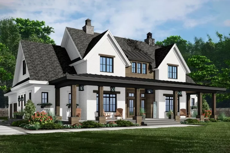 3 Bed 3264 Sq Ft Modern Farmhouse Plan with Home Office and Bonus Expansion (Floor Plan)