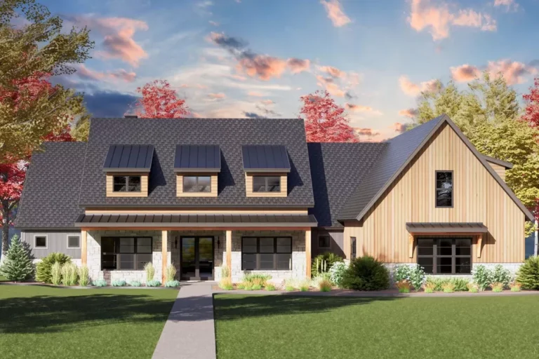 4-Bed Modern Farmhouse Plan Under 3700 Square Feet with Bonus Expansion (Floor Plan)
