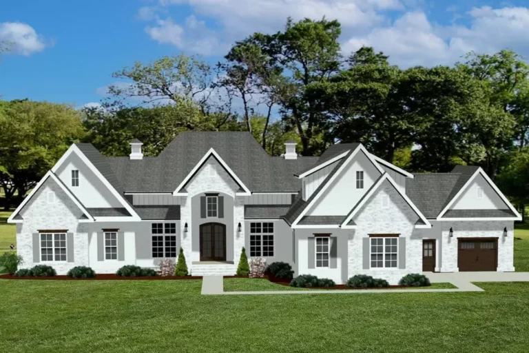 4 Bed Southern-Style Home Plan with Vaulted Owners Suite – 3351 Sq Ft (Floor Plan)