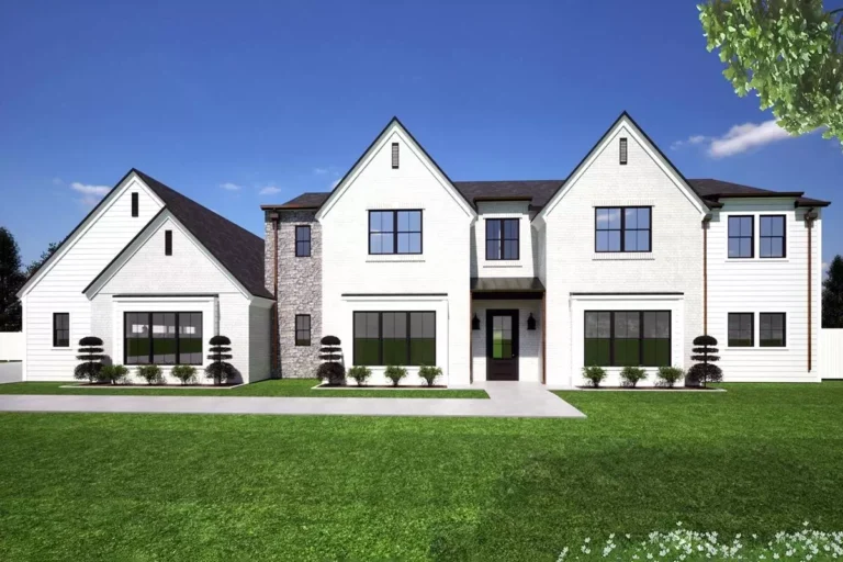Modern European-Style Estate with Study and First-floor Master Bedroom – 5416 Sq Ft (Floor Plan)