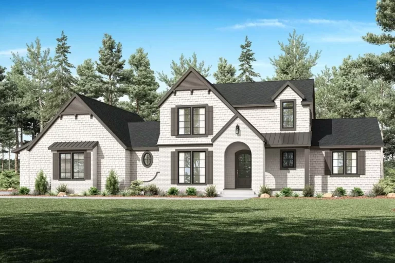 Two-Story European Home Plan with Office and Rec Room – 2853 Sq Ft (Floor Plan)