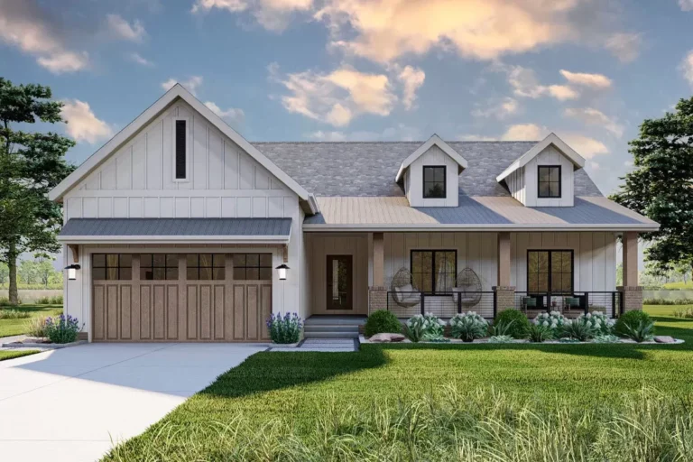 1700 Sq Ft Modern Farmhouse Plan with 3 Bedrooms (Floor Plan)