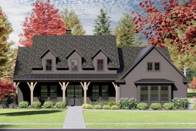 2700 Square Foot New American House Plan with 4 Bedrooms (Floor Plan)