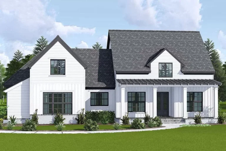 3-Bed Modern Farmhouse Plan with Walk-Through Pantry and Bonus Room (Floor Plan)