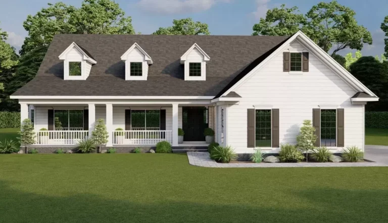 Country Home Plan with Grilling Patio (Floor Plan)