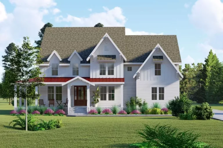 Exclusive Modern Farmhouse with 5 Bedrooms and Expansion Over the Garage (Floor Plan)