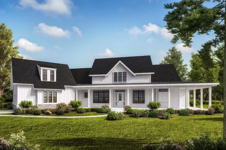 Grand One-Level Farmhouse Plan with Optional Lower Level (Floor Plan)