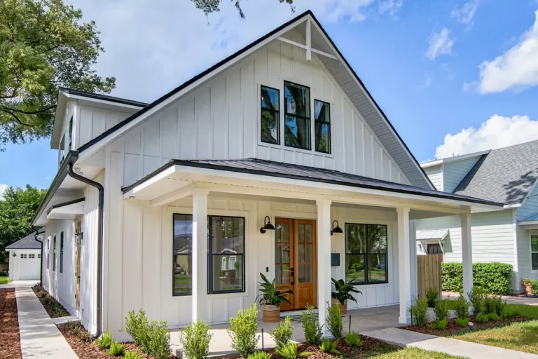 Modern Farmhouse Plan with Home Office (Floor Plan)