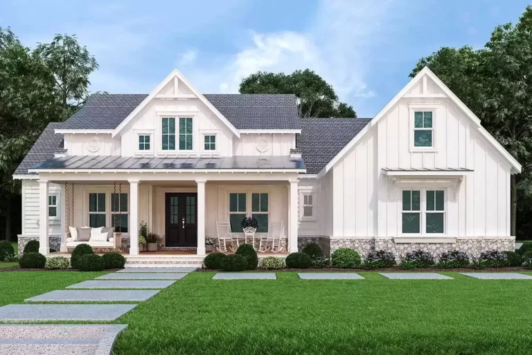 One-Level Modern Farmhouse with Bonus Over Garage and Lower Level Expansion (Floor Plan)