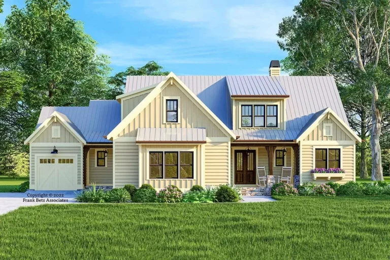 2200 Square Foot Modern Farmhouse Plan with Upstairs Expansion (Floor Plan)