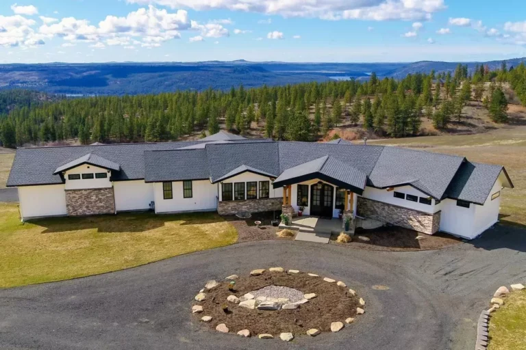 Angled Craftsman Home Plan Under 4500 Square Feet Designed for Expansive Rear Views (Floor Plan)