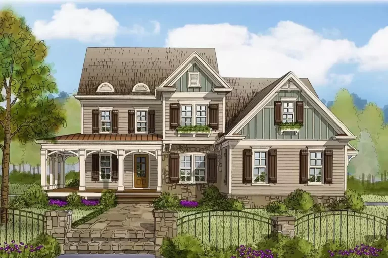 Craftsman Farmhouse House Plan – 3006 Sq Ft (Floor Plan)
