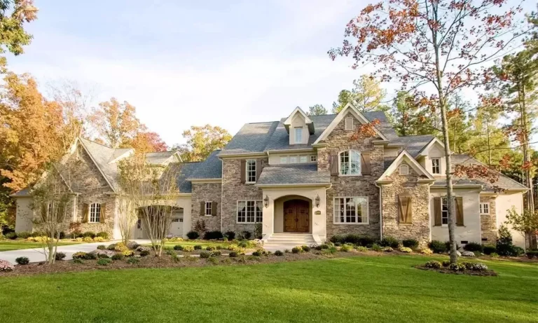 Elegant Stone and Stucco Luxury 4-Bed House Plan (Floor Plan)