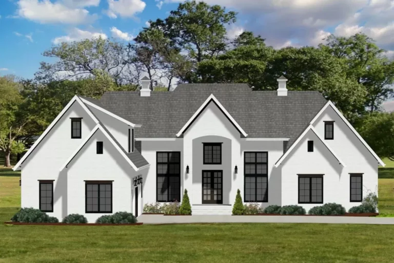 4-Bed Transitional House Plan with 3-Car Garage and Bonus Expansion Above – 3699 Sq Ft (Floor Plan)